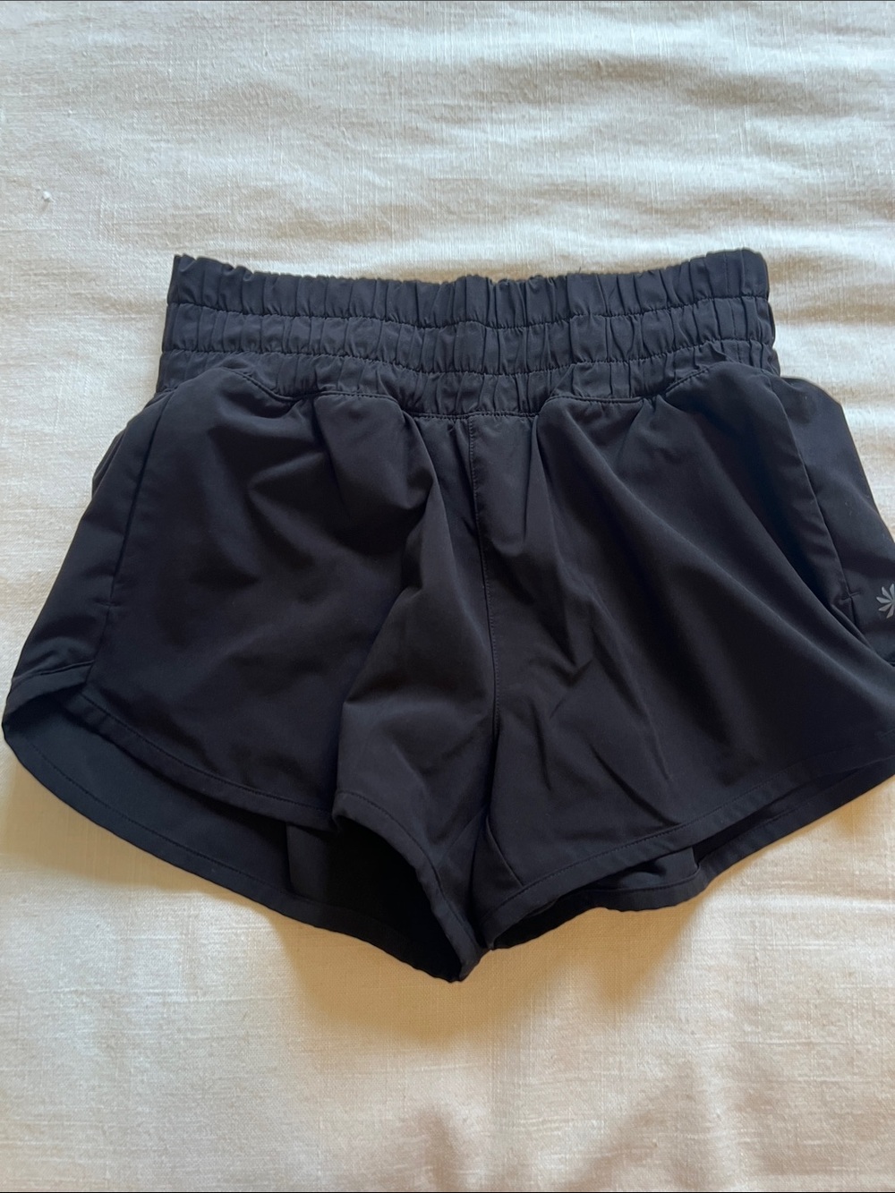 Athleta Black Girls Athletic Shorts with Elastic Waistband
